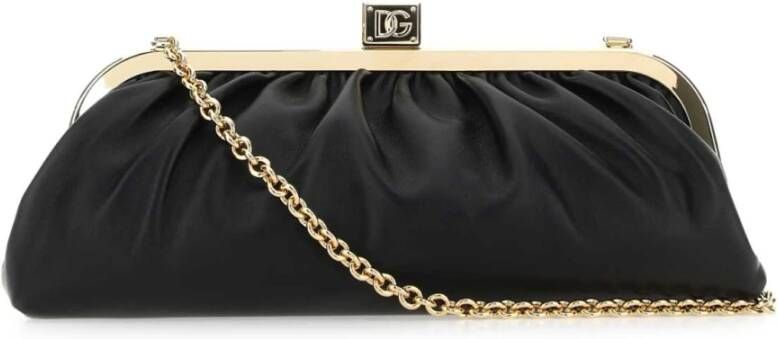 Dolce & Gabbana Maria Leren Clutch Black Dames