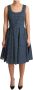 Dolce & Gabbana Donkerblauwe A-lijn Jurk met Witte Stippen Blue Dames - Thumbnail 1