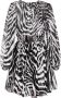 Dolce & Gabbana Dagjurk met zebraprint en pofmouwen Black Dames - Thumbnail 4