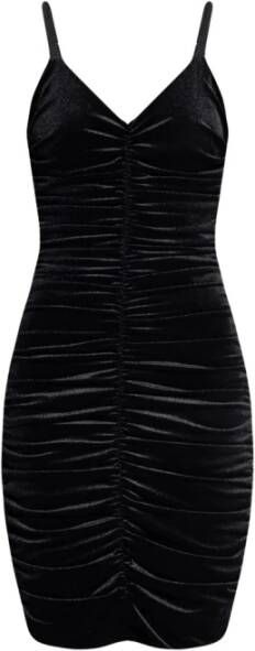 Dolce & Gabbana Velvet strap dress Zwart Dames