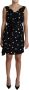 Dolce & Gabbana Zwarte geplooide mini-jurk met polkadots Black Dames - Thumbnail 1
