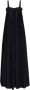 Dolce & Gabbana Maxi Geplooide Jurk met Lange Mouwen Black Dames - Thumbnail 1