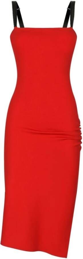 Dolce & Gabbana Dag Midi -jurk Rood Dames