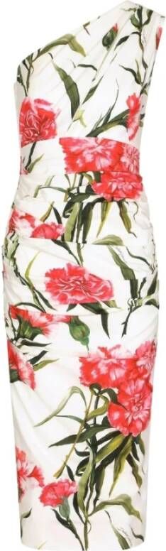 Dolce & Gabbana Zomerse Dagjurk Stampa Clavel Stijl Red Dames