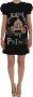 Dolce & Gabbana Betoverende Wollen Midi Jurk met Kristalversieringen Black Dames - Thumbnail 1