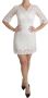 Dolce & Gabbana Witte Bloemenkanten Shift V-hals Mini Jurk White Dames - Thumbnail 1