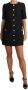 Dolce & Gabbana Zwarte knoopversierde jacquard mini-jurk Black Dames - Thumbnail 1