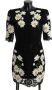 Dolce & Gabbana Zwarte Bloemenkanten Daisy A-Lijn Jurk Black Dames - Thumbnail 3