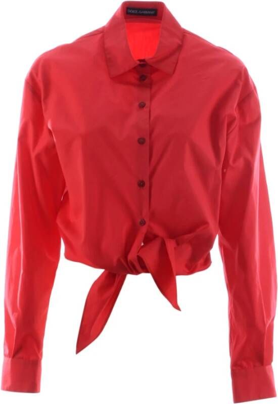 Dolce & Gabbana Dames korte mouw shirt Rood Dames