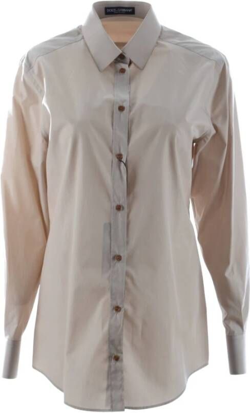 Dolce & Gabbana Dames overhemd met lange mouwen Beige Dames