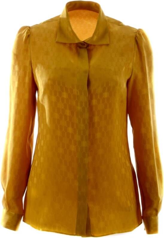 Dolce & Gabbana Dames overhemd met lange mouwen Geel Dames