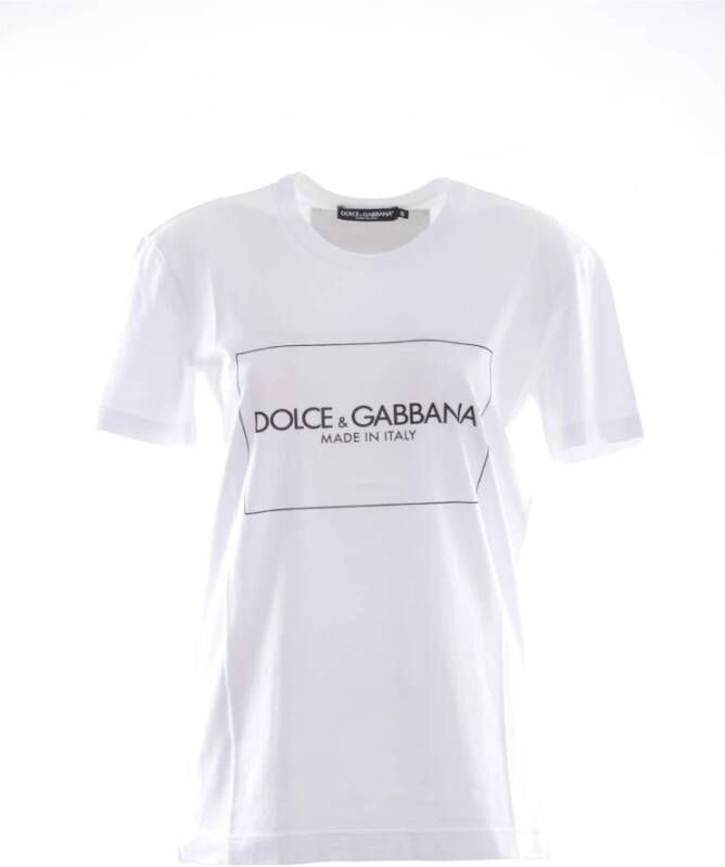 Dolce & Gabbana Dames T-shirt met Stijlvol Ontwerp Wit Dames