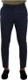 Dolce & Gabbana Dark Blue Wool Skinny Formal Dress Pants Blauw Heren - Thumbnail 1