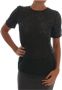 Dolce & Gabbana Dark Green Cotton Floral Lace Round Neck Blouse Top Groen Dames - Thumbnail 1