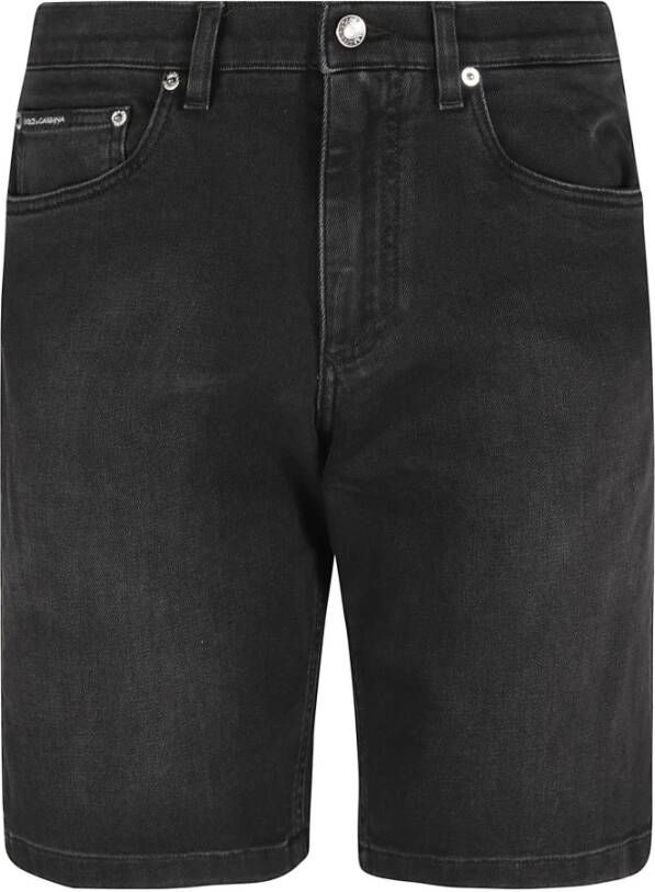Dolce & Gabbana Stijlvolle Denim Shorts voor Heren Black Heren