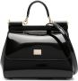 Dolce & Gabbana Zwarte Leren Tas met Verstelbare Schouderband Black Dames - Thumbnail 1