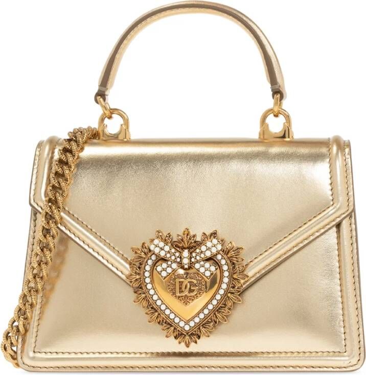 Dolce&Gabbana Crossbody bags Small Devotion Bag Nappa in goud