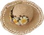 Dolce & Gabbana DG beige brede randbloem emmer capello hoed Beige Dames - Thumbnail 1
