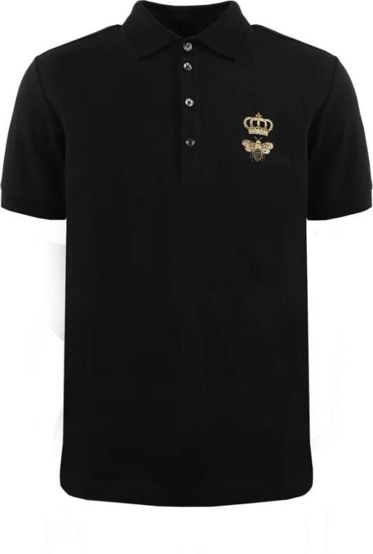 Dolce & Gabbana Zwarte Katoenen Polo T-shirts en Polos Black Heren