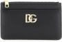 Dolce & Gabbana Zwarte Leren Portemonnee met Gouden Logo Black Dames - Thumbnail 1