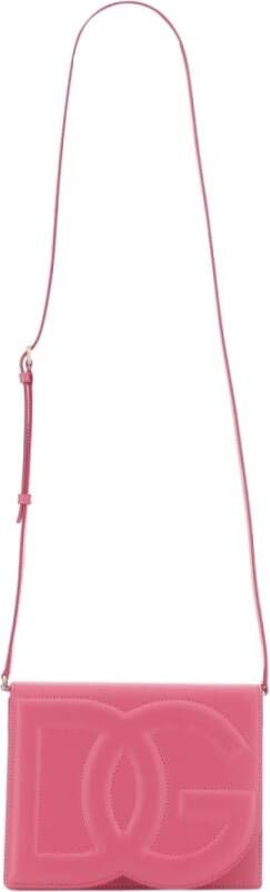 Dolce & Gabbana DG Logo Shoulder BAG Roze Dames