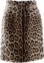 Dolce & Gabbana Pre-owned Silver Gold Leopard High Waist Mini Skirt Bruin Dames - Thumbnail 1