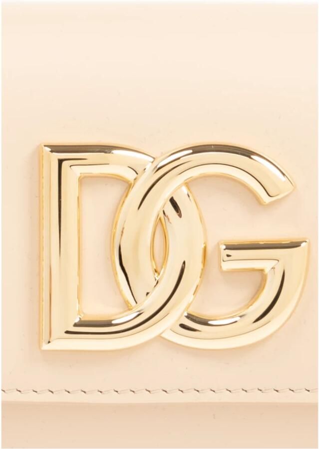 Dolce & Gabbana Beige Leren Schoudertas met Kettingriem Beige Dames - Foto 3