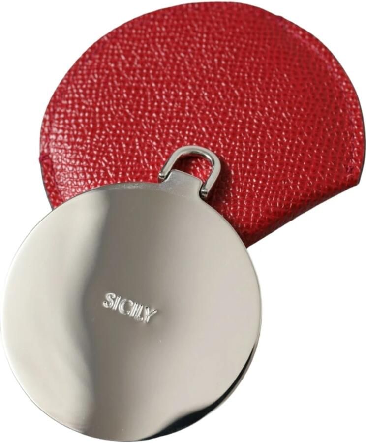 Dolce & Gabbana Rood Kalfsleer Handspiegel Houder Red Dames - Foto 4