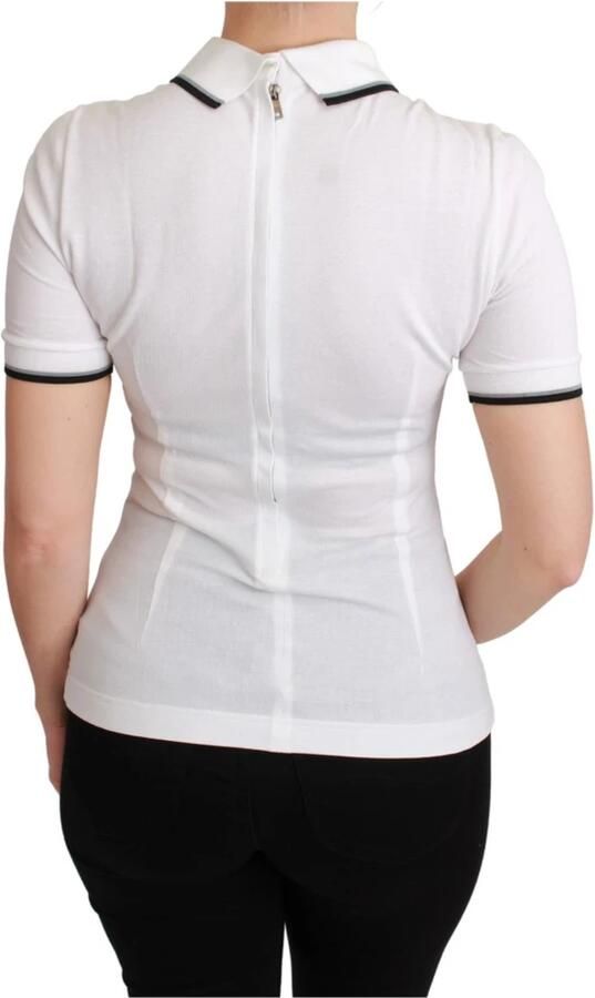 Dolce & Gabbana Witte Polo Shirt met Kraag voor Vrouwen White Dames - Foto 2