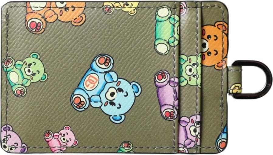 Dolce & Gabbana Army Green Teddybeer Leren Portemonnee Green Dames - Foto 2