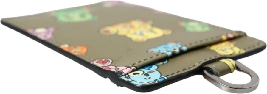 Dolce & Gabbana Army Green Teddybeer Leren Portemonnee Green Dames - Foto 4