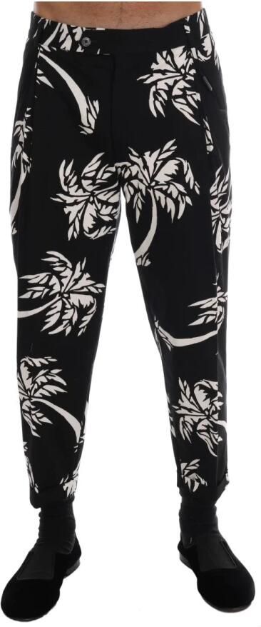 Dolce & Gabbana Zwarte boom katoenen stretch broek Zwart Dames - Foto 8