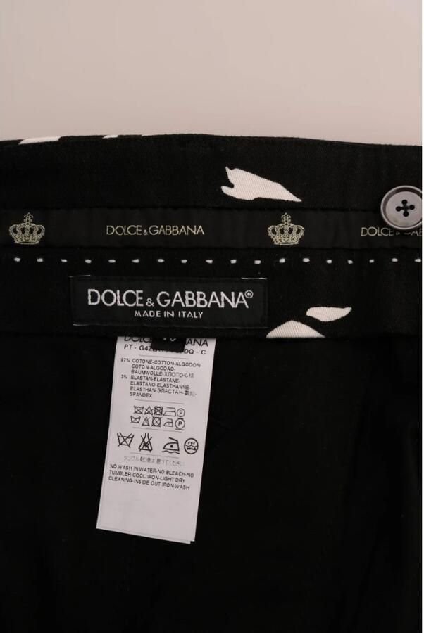 Dolce & Gabbana Zwarte boom katoenen stretch broek Zwart Dames - Foto 4