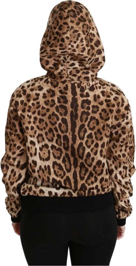 Dolce & Gabbana Brown Hooded Studded Ayers Leopard Sweater Bruin Dames - Foto 2