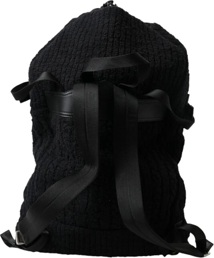 Dolce & Gabbana Zwart Zilver Wol Tricot Rugzak nen Black - Foto 2