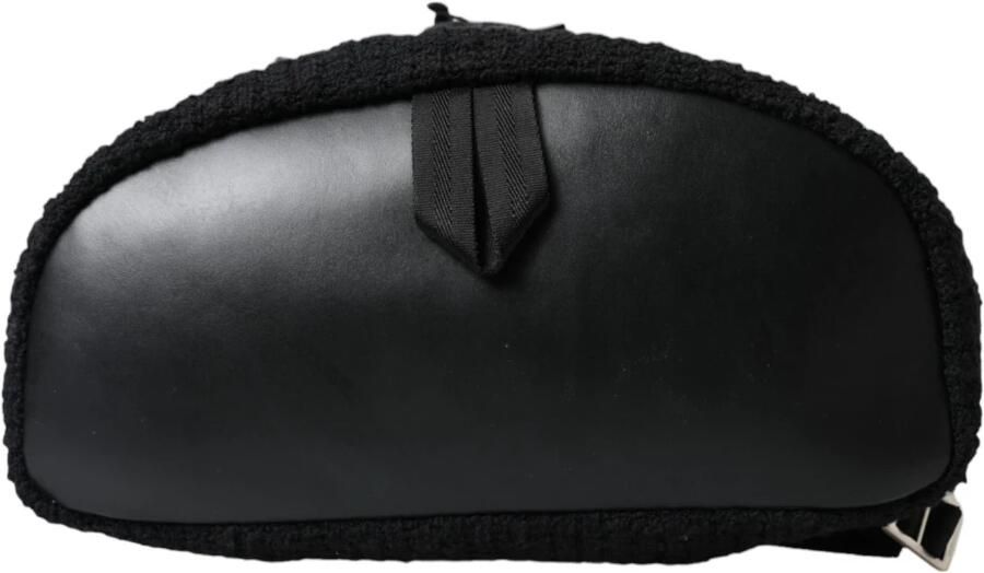 Dolce & Gabbana Zwart Zilver Wol Tricot Rugzak nen Black - Foto 8