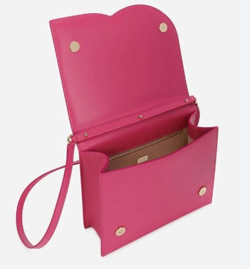 Dolce & Gabbana Leren Schoudertas met Flap Top Sluiting Pink Dames - Foto 2
