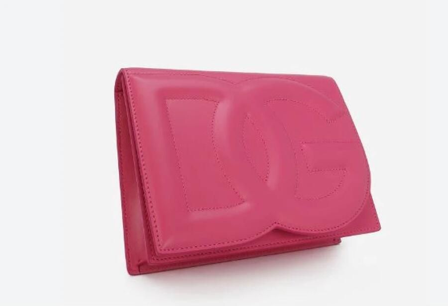 Dolce & Gabbana Leren Schoudertas met Flap Top Sluiting Pink Dames - Foto 7
