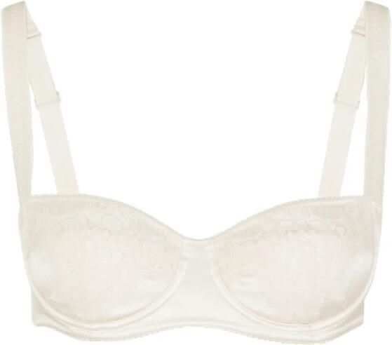Dolce & Gabbana Balconette Satijnen Kant Beha White Dames