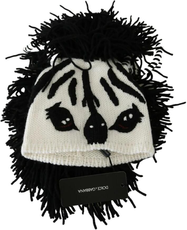Dolce & Gabbana Animal Design Cashmere Beanie Black Dames - Foto 4