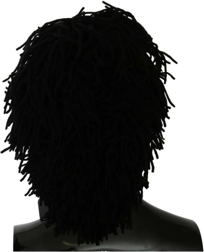 Dolce & Gabbana Animal Design Cashmere Beanie Black Dames