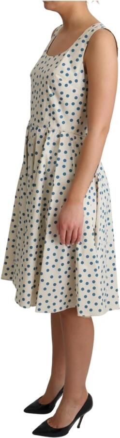 D&G Jurk D&G Dolce Gabbana Polka Dot Jurk Mouwloos Fit en Flare - Foto 4
