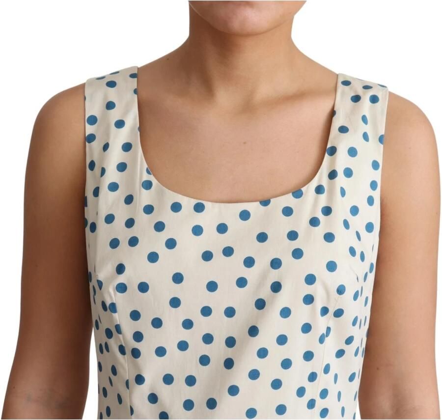 D&G Jurk D&G Dolce Gabbana Polka Dot Jurk Mouwloos Fit en Flare