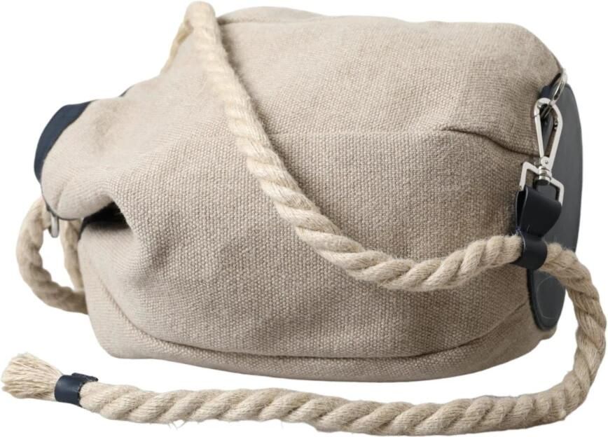 Dolce & Gabbana Beige Canvas Bucket Bag met Logo Beige Heren - Foto 4