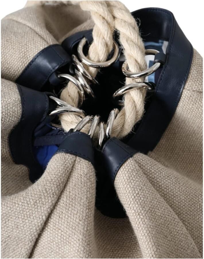 Dolce & Gabbana Beige Canvas Bucket Bag met Logo Beige Heren - Foto 2