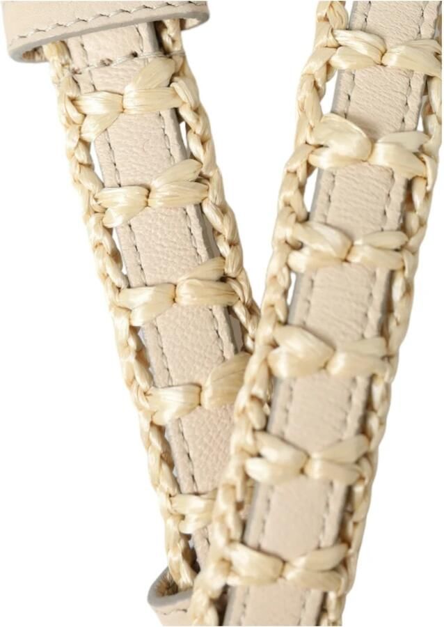 Dolce & Gabbana Beige Leren Metalen Gesp Taille Riem Beige Dames - Foto 2
