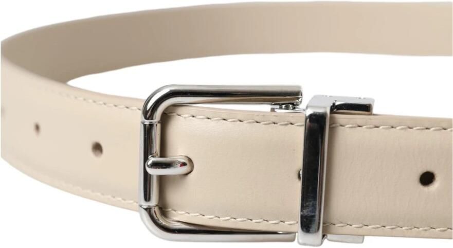 Dolce & Gabbana Beige Leren Riem met Metalen Gesp Beige Dames - Foto 2