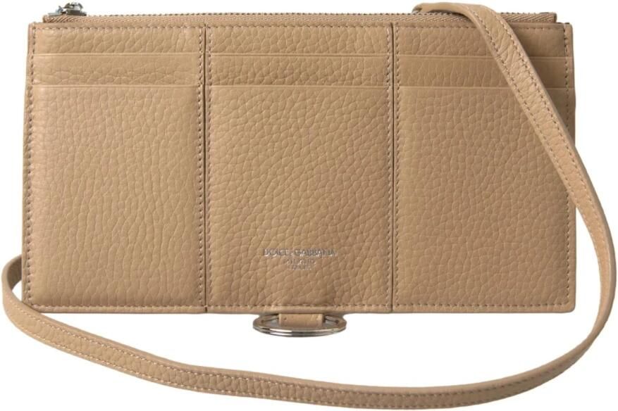 Dolce & Gabbana Elegante Beige Leren Portemonnee met Afneembare Band Beige Dames - Foto 5