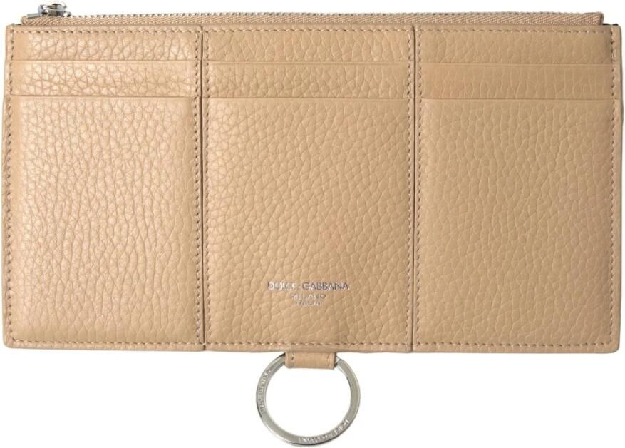 Dolce & Gabbana Elegante Beige Leren Portemonnee met Afneembare Band Beige Dames - Foto 2