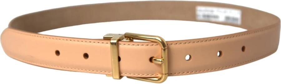 Dolce & Gabbana Beige Leren Metalen Gesp Riem Beige Dames - Foto 5
